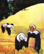 Emile Bernard The Harvest(Breton Landscape) oil painting artist